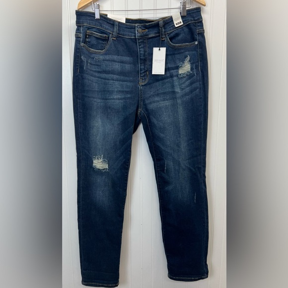 NWT Judy Blue Mid Rise‎ Slim Fit Dark Wash Sz 16W - Picture 1 of 6